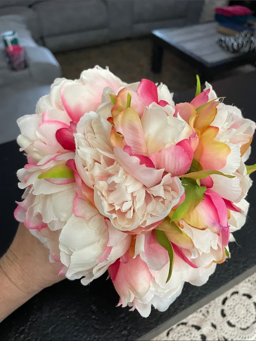 Beautiful Peony Accent Decor. Add a pop of color to any room. 8 x 4 - Picture 5 of 7